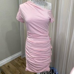 Pink Rouched Bebe Dress
